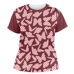 Polka Dot Butterfly Women's Crew T-Shirt - 2X Large