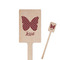 Polka Dot Butterfly Rectangle Wooden Stir Sticks (Personalized)