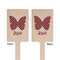 Polka Dot Butterfly Wooden 6.25" Stir Stick - Rectangular - Double Sided - Front & Back