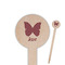 Polka Dot Butterfly Wooden 6" Food Pick - Round - Closeup