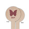 Polka Dot Butterfly Wooden 6" Food Pick - Round - Single Sided - Front & Back