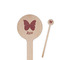 Polka Dot Butterfly Wooden 6" Stir Stick - Round - Closeup