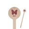 Polka Dot Butterfly 7.5" Round Wooden Stir Sticks - Double Sided (Personalized)