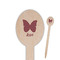 Polka Dot Butterfly Wooden Food Pick - Oval - Closeup