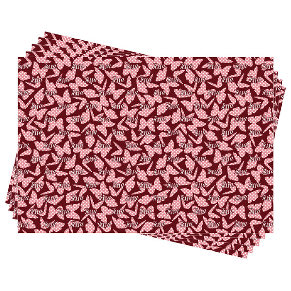 Polka Dot Butterfly Wrapping Paper - Front & Back - Sheets Approval