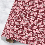 Polka Dot Butterfly Wrapping Paper Roll - Large (Personalized)