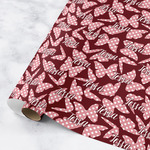 Polka Dot Butterfly Wrapping Paper Roll - Small (Personalized)