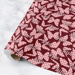 Polka Dot Butterfly Wrapping Paper Roll - Medium (Personalized)