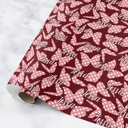Polka Dot Butterfly Wrapping Paper Roll - Large (Personalized)