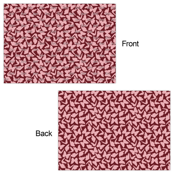 Polka Dot Butterfly Wrapping Paper Sheet - Double Sided - Front & Back