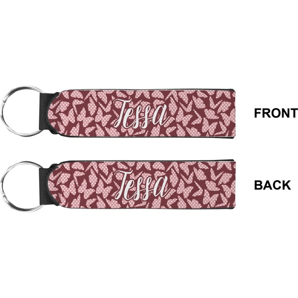 Polka Dot Butterfly Wristlet (Front + Back)