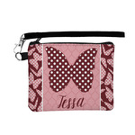 Polka Dot Butterfly Wristlet ID Case w/ Name or Text