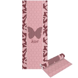 Polka Dot Butterfly Yoga Mat - Printable Front and Back (Personalized)