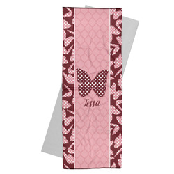 Polka Dot Butterfly Yoga Mat Towel (Personalized)