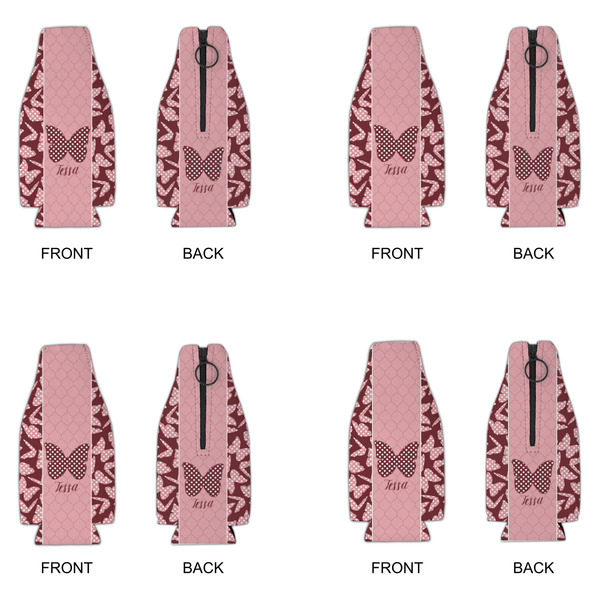 Polka Dot Butterfly Zipper Bottle Cooler - Set of 4 - APPROVAL