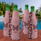 Polka Dot Butterfly Zipper Bottle Cooler - Set of 4 - LIFESTYLE