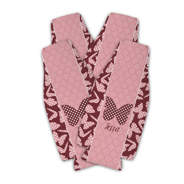 Polka Dot Butterfly Zipper Bottle Cooler - Set of 4 - PARENT MAIN (flat)