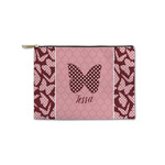 Polka Dot Butterfly Zipper Pouch - Small - 8.5"x6" (Personalized)