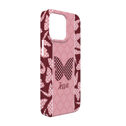 Polka Dot Butterfly iPhone Case - Plastic - iPhone 13 (Personalized)
