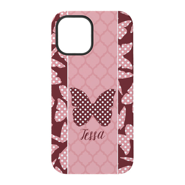Polka Dot Butterfly iPhone 15 Pro Tough Case - Back