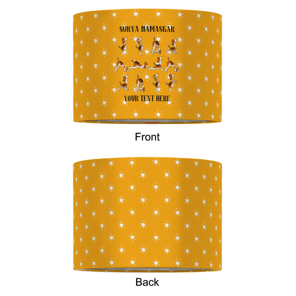 Yoga Dogs Sun Salutations 12" Drum Lampshade - APPROVAL (Fabric)