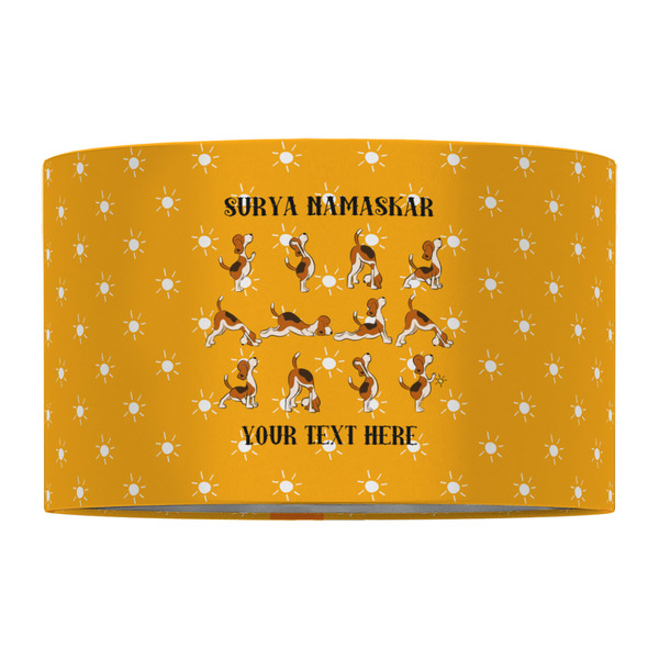 Yoga Dogs Sun Salutations 12" Drum Lampshade - FRONT (Fabric)