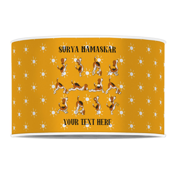 Yoga Dogs Sun Salutations 12" Drum Lampshade - FRONT (Poly Film)