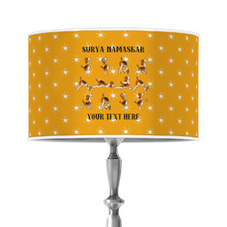 Yoga Dogs Sun Salutations 12" Drum Lamp Shade - Poly-film (Personalized)