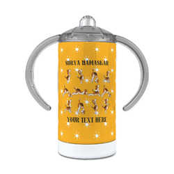 Yoga Dogs Sun Salutations 12 oz Stainless Steel Sippy Cup (Personalized)