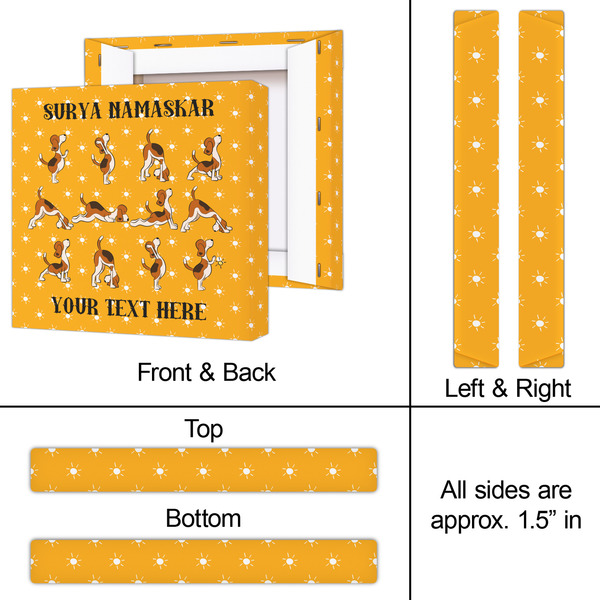 Yoga Dogs Sun Salutations 12x12 - Canvas Print - Approval