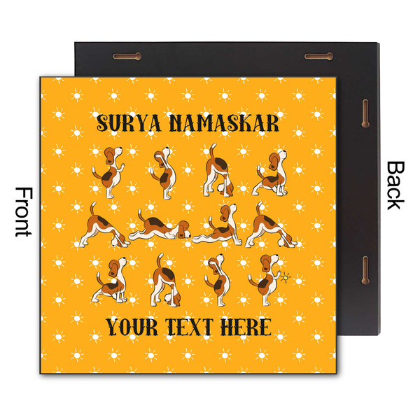 Yoga Dogs Sun Salutations 12x12 Wood Print - Front & Back View