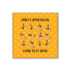 Yoga Dogs Sun Salutations Wood Print - 12x12 (Personalized)