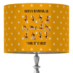Yoga Dogs Sun Salutations 16" Drum Lamp Shade - Fabric (Personalized)