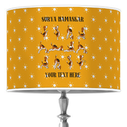 Yoga Dogs Sun Salutations 16" Drum Lamp Shade - Poly-film (Personalized)