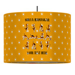 Yoga Dogs Sun Salutations Drum Pendant Lamp (Personalized)