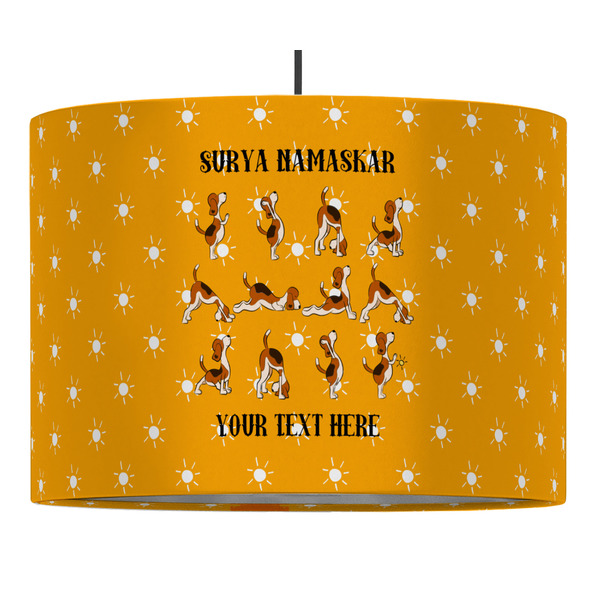 Custom Yoga Dogs Sun Salutations Drum Pendant Lamp (Personalized)