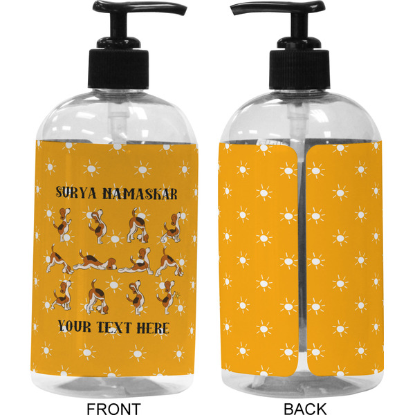 Yoga Dogs Sun Salutations 16 oz Plastic Liquid Dispenser (Approval)