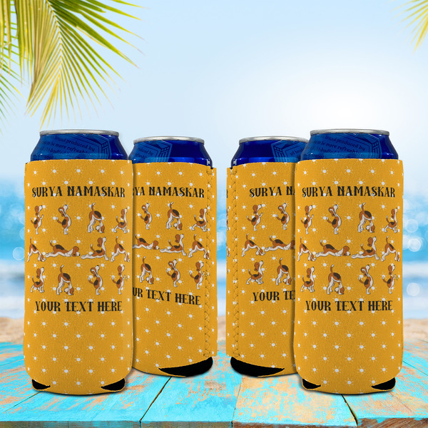 Yoga Dogs Sun Salutations 16oz Can Sleeve - Set of 4 - LIFESTYLE