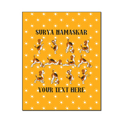 Yoga Dogs Sun Salutations Wood Print - 16x20 (Personalized)