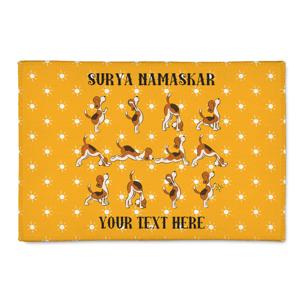 Custom Yoga Dogs Sun Salutations 2' x 3' Indoor Area Rug (Personalized)