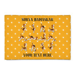 Yoga Dogs Sun Salutations Patio Rug (Personalized)