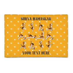 Yoga Dogs Sun Salutations Patio Rug (Personalized)