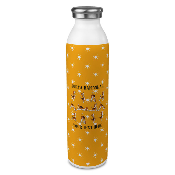 Custom Yoga Dogs Sun Salutations 20oz Stainless Steel Water Bottle - Full Print (Personalized)