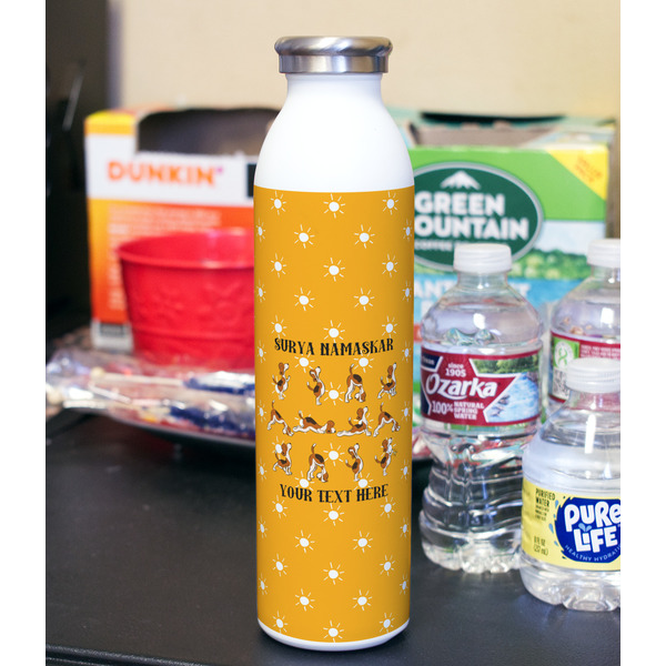 Yoga Dogs Sun Salutations 20oz Water Bottles - Full Print - In Context