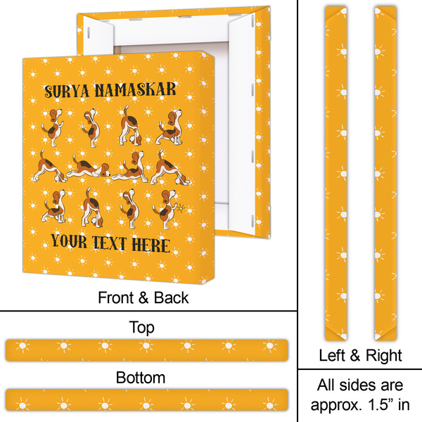 Yoga Dogs Sun Salutations 20x24 - Canvas Print - Approval
