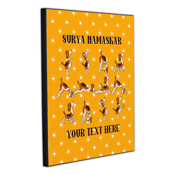 Yoga Dogs Sun Salutations 20x24 Wood Print - Angle View