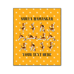 Yoga Dogs Sun Salutations Wood Print - 20x24 (Personalized)