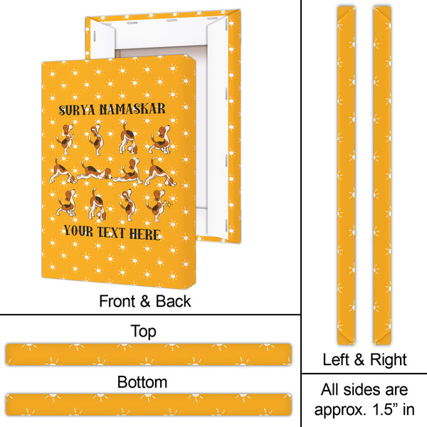 Yoga Dogs Sun Salutations 20x30 - Canvas Print - Approval