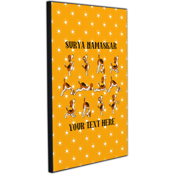 Yoga Dogs Sun Salutations 20x30 Wood Print - Angle View