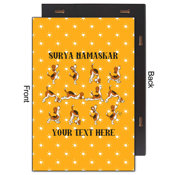 Yoga Dogs Sun Salutations 20x30 Wood Print - Front & Back View